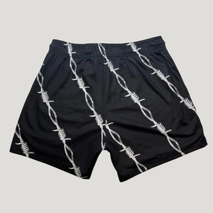 Shorts de malla de verano al por mayor con logo personalizado, shorts de malla de algodón para gimnasio y correr con cordón ajustable para hombre - Product Image 2