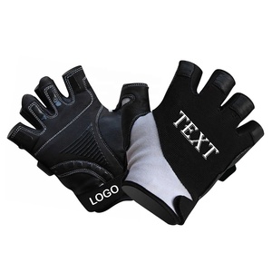 Logotipo personalizado medio dedo entrenamiento Fitness gimnasio guantes antideslizantes guantes de levantamiento de pesas con cuero transpirable hecho para entrenamiento - Product Image 5