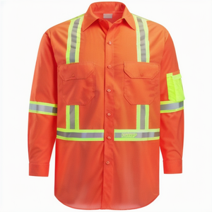 Vêtements réfléchissants de sécurité Gilet de sécurité réfléchissant haute visibilité en maille avec poches et fermeture éclair pour hommes femmes - Product Image 4