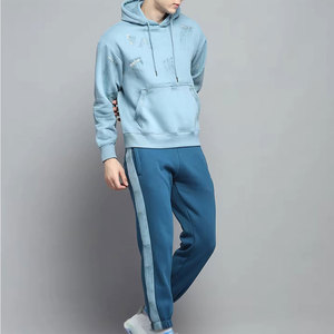 Men Hoodie Jogger Tracksuit Set Heavyweight Fleece Breathable Winter Casual Daily Wear Low MOQ OEM ODM Supplier - Product Image 4