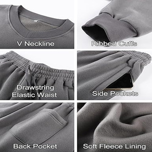 Women’s Vintage Washed Cotton Sweatshirt and Jogger Matching Set – <b>Retro</b> Streetwear Lounge <b>Tracksuit</b> - Product Image 6