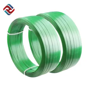 Fanghua green embossed PET strap 15 mm plastic strapping for manual packing