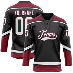 Maillot de hockey sur glace à séchage rapide de haute qualité impression par sublimation logo uniforme de hockey sur glace personnalisé - Product Image 1