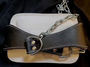 เข็มขัดยกน้ำหนักหนังแท้สำหรับออกกำลังกายแบบดิปอัพ พร้อมโซ่โลหะ รับน้ำหนักได้มาก - Product Image 3