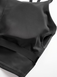 Women Open Back Cami Sports <b>Crop</b> <b>Top</b> Twist Detail Soft Stretch Tennis Training Bralette Medium <b>Support</b> Workout Active Wear - Product Image 6