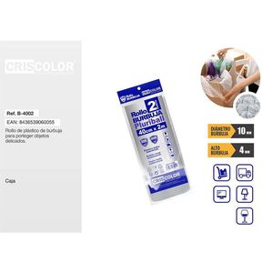 Rollo de Plástico de Burbujas de Aire de 40CM*2M, Material de Amortiguación de Espuma Protectora para Embalaje y Almacenamiento - Product Image 1