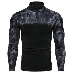 Chemises de compression personnalisées Rash Guard, séchage rapide, vêtements de sport Rash Guard, chemise de compression à manches longues pour hommes - Product Image 1