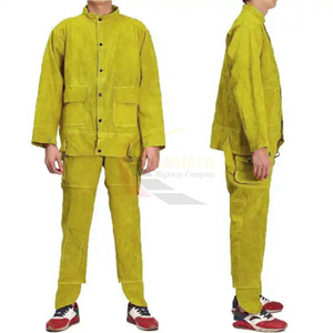 Traje de Seguridad de Cuero Resistente al Calor de Alta Resistencia para Soldadura Industrial, Chaqueta y Pantalones de Protección para Soldadura - Product Image 2