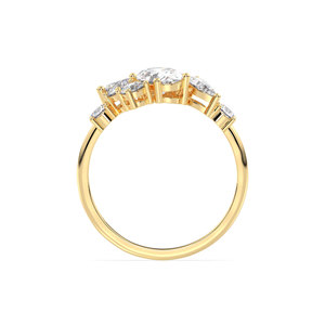 Anillo REYES Personalizable de Oro Amarillo de 14K con Múltiples Piedras de Moissanita, Regalo de Cumpleaños o Boda, Joyería Fina para Mujer - Product Image 6