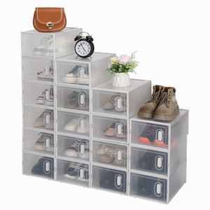 Set di 18 Scatole Impilabili in Plastica Trasparente per Scarpe con Organizer Bianco, Soluzione Pratica per la Conservazione delle Calzature - Product Image 4