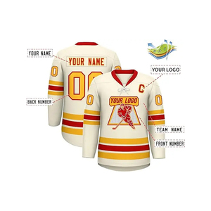 Nueva Camiseta de Hockey sobre Hielo Personalizada para Hombre 2026, Ropa Deportiva Duradera de Secado Rápido con Nombre del Equipo, Venta al Por Mayor, Impresión por Sublimación Cosida - Product Image 3
