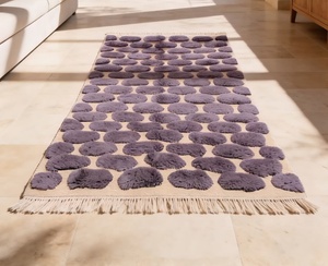 Tapis Beni Ourain Berbère 100% Laine Noué à la Main – Tapis Géométrique Marocain Fait Main à Poils Longs, Taille Personnalisée, Vente en Gros - Product Image 3