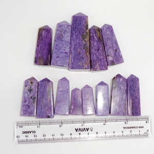 Obelisco de Cristal de Charoita Natural Chakralume, Pulido a Mano, Gema Púrpura para Meditación, Reiki, Sanación Energética de Chakras - Product Image 3