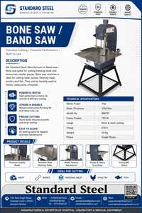 Electric <b>Bone</b> <b>Saw</b> Machine 1HP Heavy Duty Meat Cutting Band <b>Saw</b> with Stainless Steel Table Anatomy Lab <b>Bone</b> Cutter <b>Saw</b> Machine - Product Image 2