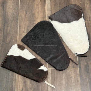 Tùy Chỉnh Handmade Da Bò Da Giấu Mang Theo Súng Bao Da Trường Hợp Với Dây Kéo Tóc Thật Trên Ẩn Phong Cách Phương Tây <span class=keywords><strong>Handgun</strong></span> Pouch Túi - Product Image 4