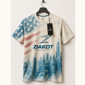 Wholesale Direct ZIAKOT INDUSTRY Custom Lakes Blue White 3D Pattern Design Unicorn Under The <b>Rainbow</b> Performance <b>T</b>-<b>Shirt</b> - Product Image 4
