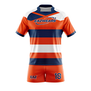 Custom Rugby Team Uniform Breathable Rugby Jersey And Shorts Set OEM ODM Rugby Sportswear Manufacturer Private Label Supplier - Product Image 1