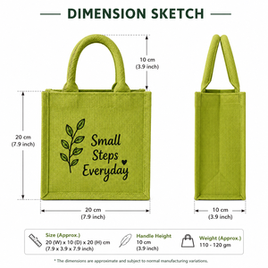 AMANI Mini Jute Gift Bag Eco Friendly Reusable <b>Small</b> Tote Bag Custom Printed Promotional <b>Shopping</b> Favor Bag West Bengal - Product Image 2