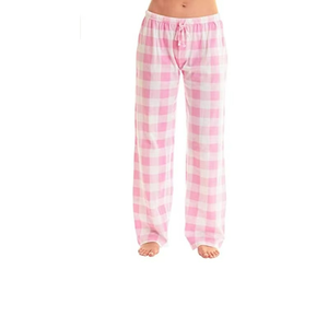 Pantalones de Pijama a Cuadros Buffalo de Color Sólido para Mujer, Ropa de Dormir con Bolsillos, Venta al Por Mayor del Fabricante - Product Image 1