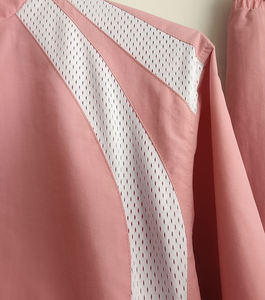 Veste de survêtement homme noire et blanche à blocs de couleur, col montant, fermeture éclair, sportive, respirante, en polyester tricoté, pour l'automne - Product Image 5