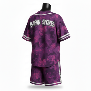 Ensemble short et maillot de baseball pour femme, en polyester respirant de qualité supérieure, avec empiècements imprimés et logo personnalisé, 100 % coton - Product Image 5