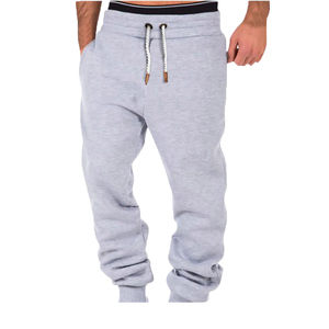 Pantalones Deportivos Casuales de Cintura Alta para Hombre con Bolsillos Laterales, Joggers de Algodón Tejido Elástico de Peso Medio, Estilo Invernal, Lavado a la Piedra, Logotipo Personalizado - Product Image 3