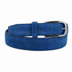 Cinturón de Cuero de Gamuza Premium para Hombre con Hebilla de Acabado Niquelado, Cinturón Casual y Formal de 35 mm de Ancho - Product Image 1