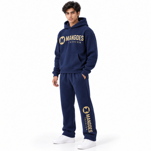 Conjunto Deportivo de Forro Polar Grueso 100% Algodón Ecológico, Chaqueta con Capucha Cálida, Pantalones Deportivos, Ropa Deportiva de Invierno, Ropa Informal para Gimnasio, Entrenamiento y Uso Diario - Product Image 4