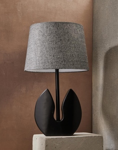 Luxury black zareen wooden <b>table</b> lamp with shade oem odm low moq factory price wholesale bulk supply fast shipping - Product Image 6