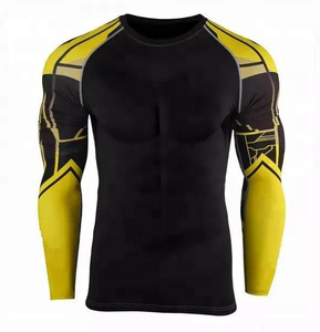 High Quality Custom Sublimation Printed Long Sleeve <b>Compression</b> <b>Shirt</b> for Men Comfortable and Good Wholesale Quality Rash Guard - Product Image 1