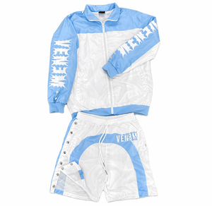 Custom Plus Size Hooded Windbreaker <b>Jacket</b> Set Winter Streetwear Two Piece Water Resistant Tracksuit - Product Image 2