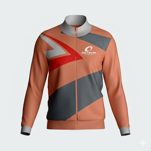 Veste streetwear pour homme en toile enduite, col montant, coupe-vent, fermeture éclair, plusieurs poches, logo personnalisé, utilisation en extérieur en hiver - Product Image 3