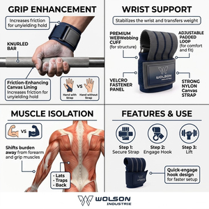 Professional Neoprene Weight Lifting <b>Strap</b> Wooden Dowel-Heavy Duty Non-Slip Unisex for Stretching Mobility Training Physical - Product Image 4