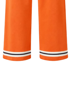 Custom Orange Wide Leg Pants Women Casual High Waist Drawstring Trouser Loose Fit Straight Pants Comfortable Lounge Wear Fashion - Product Image 6