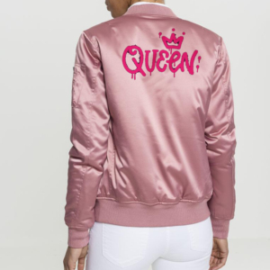 Chaqueta Varsity de Satén para Mujer, Cómoda y Resistente al Viento, Fabricada en Fábrica OEM ODM, Prenda Exterior de Moda con Cierre Frontal, Chaqueta de Béisbol de Satén - Product Image 2