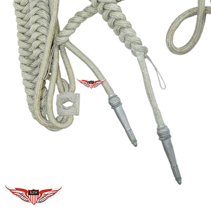 Aiguillette d'épaule tressée allemande argentée pour parade, cordon d'épaule allemand - Product Image 2