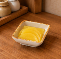 Petit bol carré en mélamine beige rustique, bol à sauce Banchan incassable pour restaurant japonais Izakaya coréen