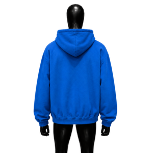 Sudadera con Capucha Moderna con Estampado Gráfico de Monstruo Azul, Diseño Alienígena, Corte Holgado Informal, Logotipo Frontal, Manga Regular, Algodón Tejido, Otoño - Product Image 2