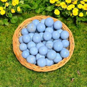 Esfera de Angelita de ágata natural de calidad superior al por mayor, artesanías de piedra semipreciosa, amor, meditación, protección Feng Shui - Product Image 1