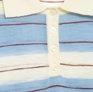 Men's Dot Knitted 100% Cotton Breathable Golf for <b>Shirt</b> Short Sleeve Regular Fit Casual <b>Light</b> <b>Blue</b> for Brown Pattern - Product Image 6