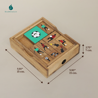 Juego de Fútbol de Madera Estilo Klotski, Rompecabezas de Bloques Deslizantes, Juguete Educativo Deportivo para Familias, Edades 8+, Ecológico y No Tóxico