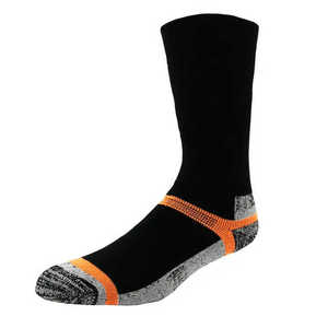 Chaussettes noires pour hommes, en coton épais, respirantes, écologiques, pour la randonnée, les sports de plein air, tricotées, couleur unie, pour adultes, été - Product Image 5