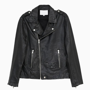 Autumn Winter Men's Casual Zipper Leather <b>Jacket</b> Slim Long Sleeve <b>Canvas</b> Quick Dry & Waterproof Motorcycle <b>Jacket</b> - Product Image 2