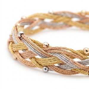 Bracelet minimaliste plaqué or rose pour femme, bijoux à porter au quotidien, design simple avec accents de perles - Product Image 4