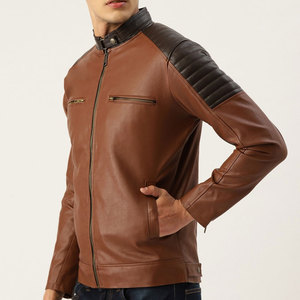 Meilleur style du marché en ligne : Blouson en cuir de motard pour homme, tendance, fourni directement par l'usine – Créez votre propre blouson en cuir - Product Image 1