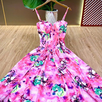 Robe longue élégante en soie pour femme, col polo, manches courtes, motif uni, taille naturelle, design simple, décontractée et formelle