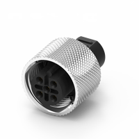 Connecteur d'alimentation étanche M12 à code B IP67 3P en laiton pour usage industriel Mâle & Femelle -20~85°C