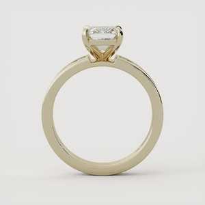 แหวนหมั้นเพชรแล็บโกรว์ 4 กะรัต ทอง 14k ทรงวินเทจโมเดิร์นสำหรับผู้หญิง ประดับมรกตทรงบาแกตต์ รับรองโดย IGI สำหรับงานแต่งงาน - Product Image 5