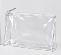 Vente en gros d'étuis de rangement cosmétiques de voyage en PVC transparent personnalisés avec impression de votre design personnalisé