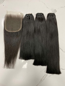 Venta al por mayor 100% virgen vietnamita 12 pulgadas cutícula alineada sin procesar paquetes de pelo de la máquina de doble trama proveedor - Product Image 4